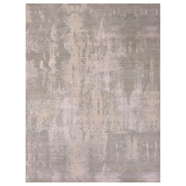 Hand Knotted Neutral Modern Rectangle Area Rug > Design# CCSR75341 > Size: 8'-11" x 12'-2"