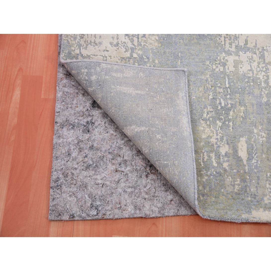 Hand Knotted Neutral Modern Rectangle Area Rug > Design# CCSR75348 > Size: 5'-11" x 9'-2"