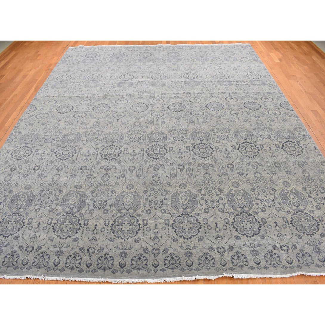 Hand Knotted Transitional Modern Rectangle Area Rug > Design# CCSR78007 > Size: 11'-10" x 14'-9"