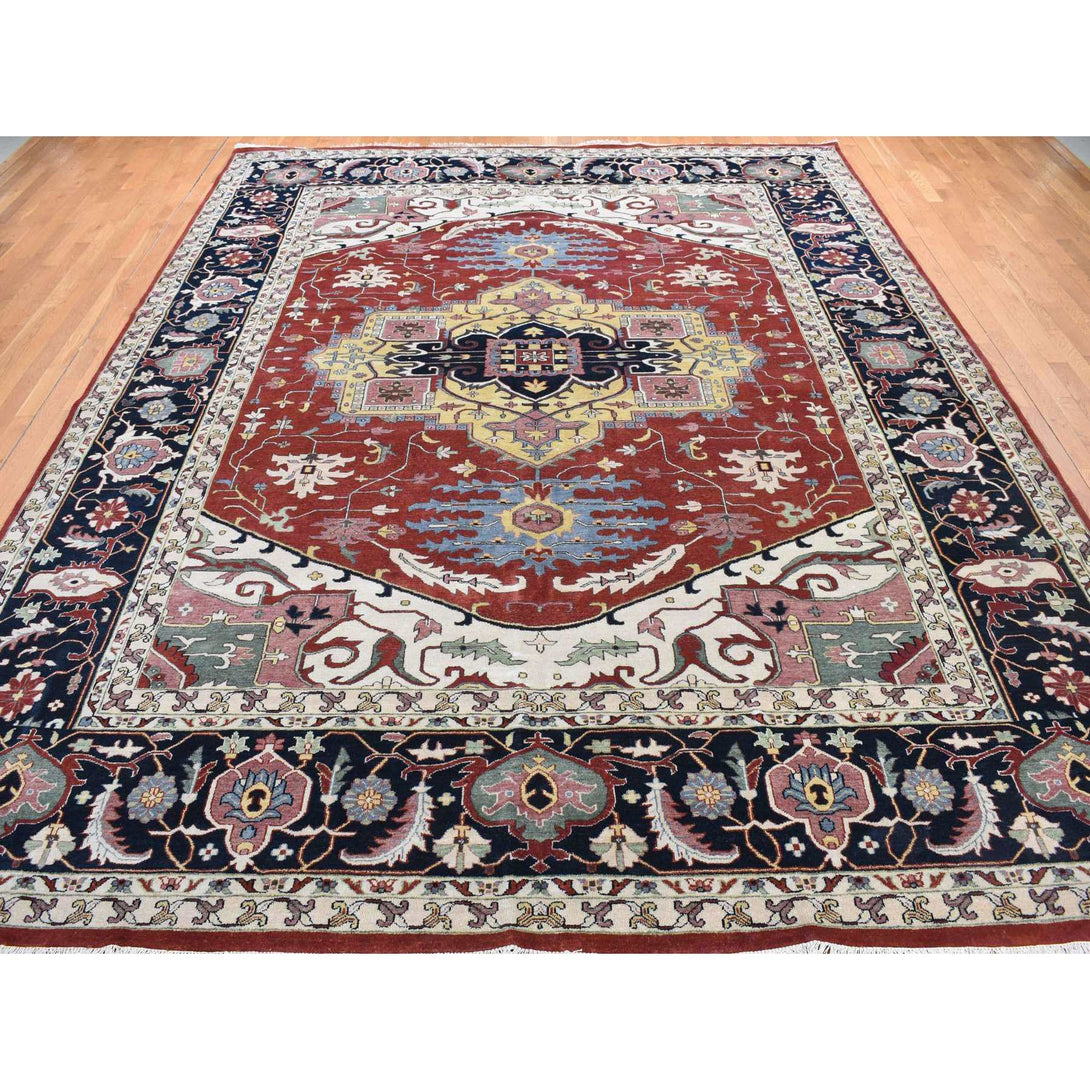 Hand Knotted Persian Heriz Rectangle Area Rug > Design# CCSR78010 > Size: 11'-7" x 14'-10"