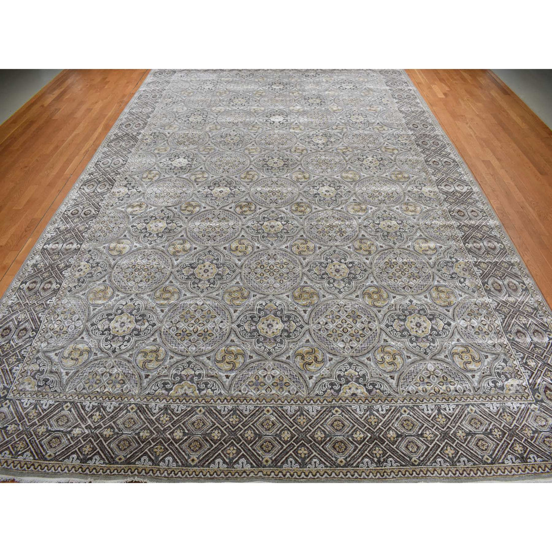 Hand Knotted Transitional Modern Rectangle Area Rug > Design# CCSR78016 > Size: 11'-10" x 18'-6"