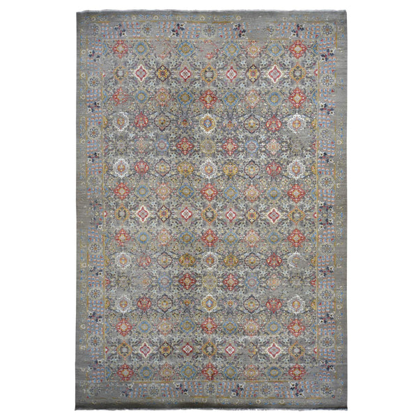 Hand Knotted Transitional Modern Rectangle Area Rug > Design# CCSR78033 > Size: 12'-0" x 18'-0"