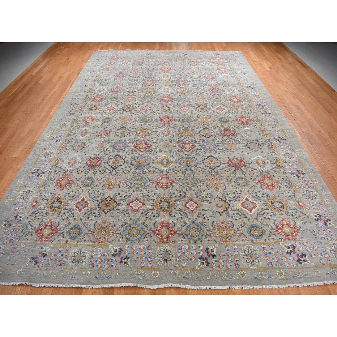 Hand Knotted Transitional Modern Rectangle Area Rug > Design# CCSR78033 > Size: 12'-0" x 18'-0"