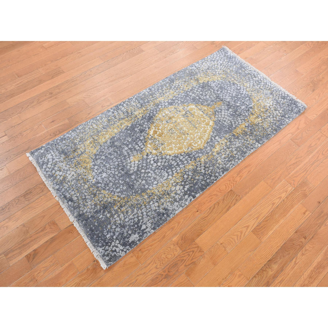 Hand Knotted Transitional Modern Rectangle Area Rug > Design# CCSR78047 > Size: 2'-10" x 6'-0"