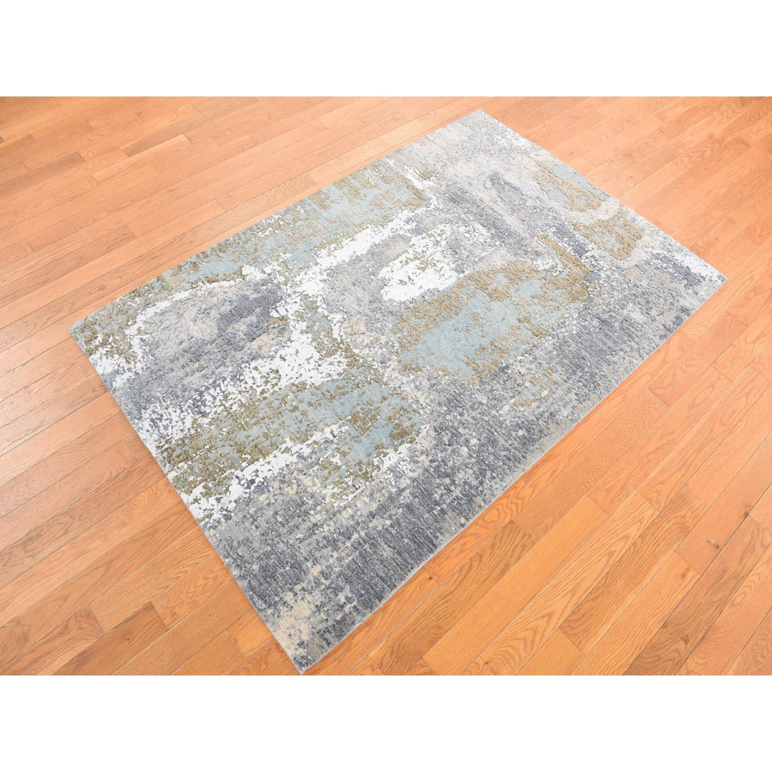 Hand Knotted  Rectangle Area Rug > Design# CCSR78074 > Size: 4'-0" x 6'-1"