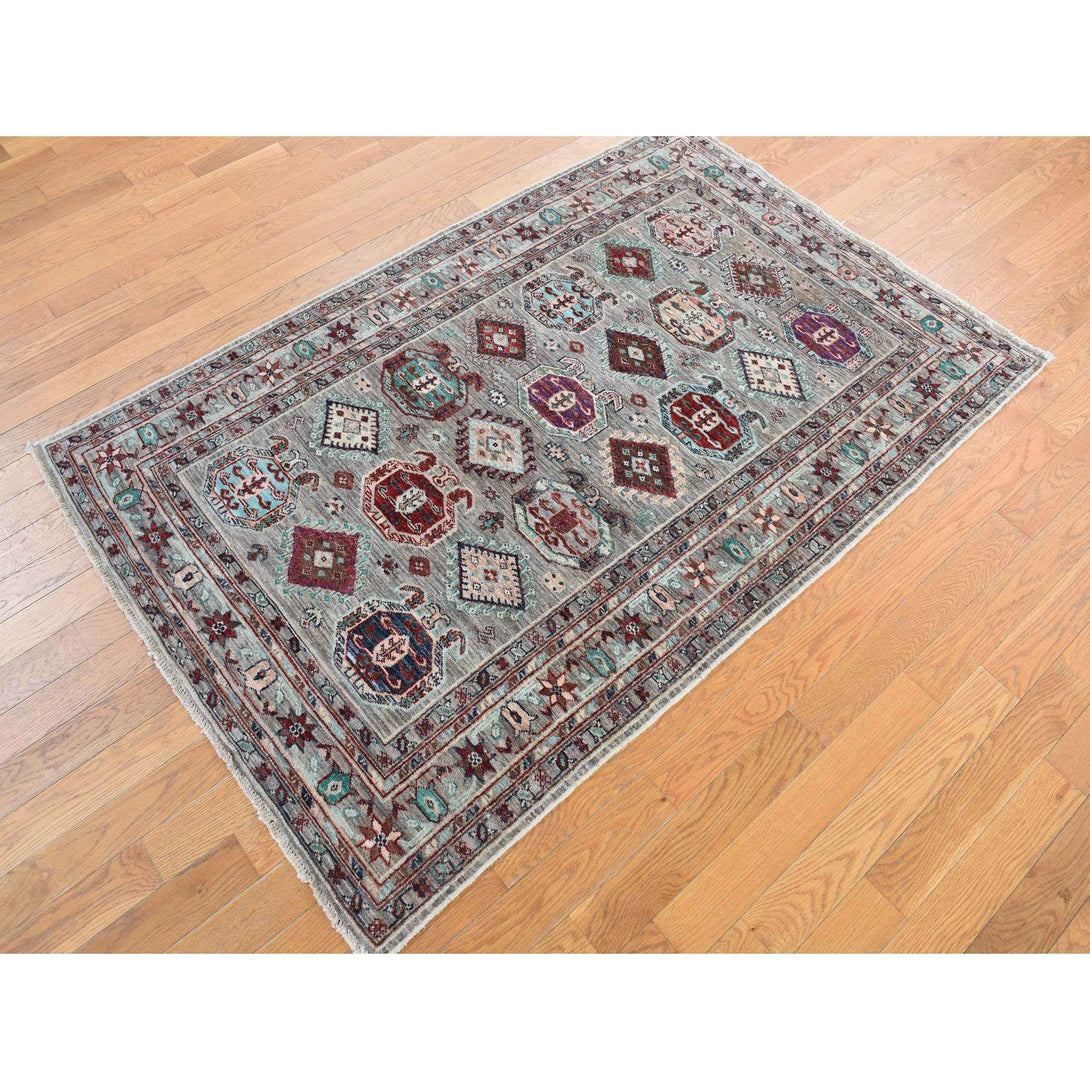 Hand Knotted  Rectangle Area Rug > Design# CCSR78077 > Size: 4'-0" x 6'-0"