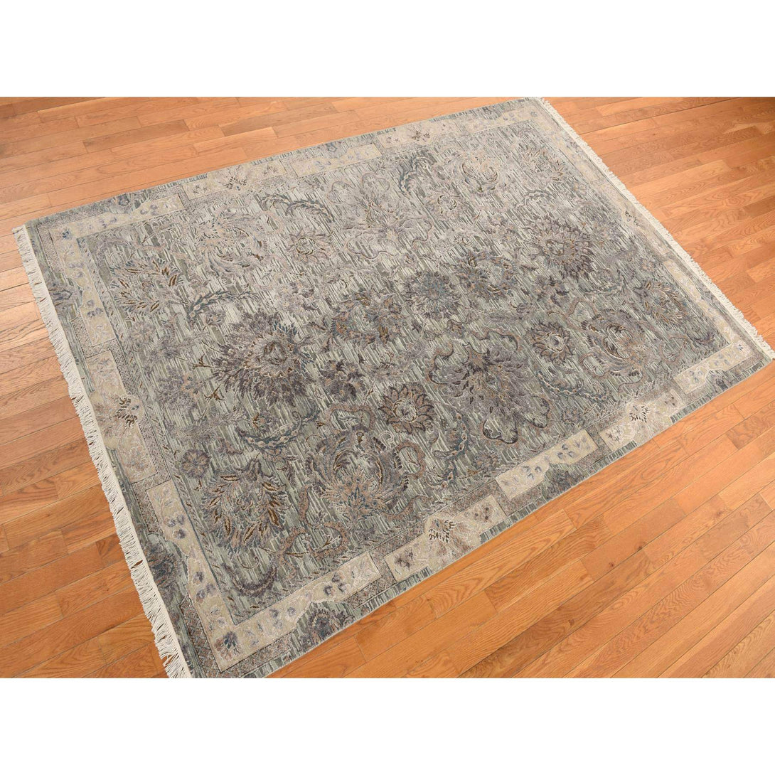 Hand Knotted  Rectangle Area Rug > Design# CCSR78110 > Size: 6'-1" x 9'-1"