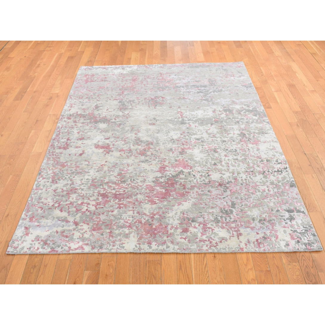 Hand Knotted Modern Area Rug > Design# CCSR80989 > Size: 5'-10" x 8'-9"
