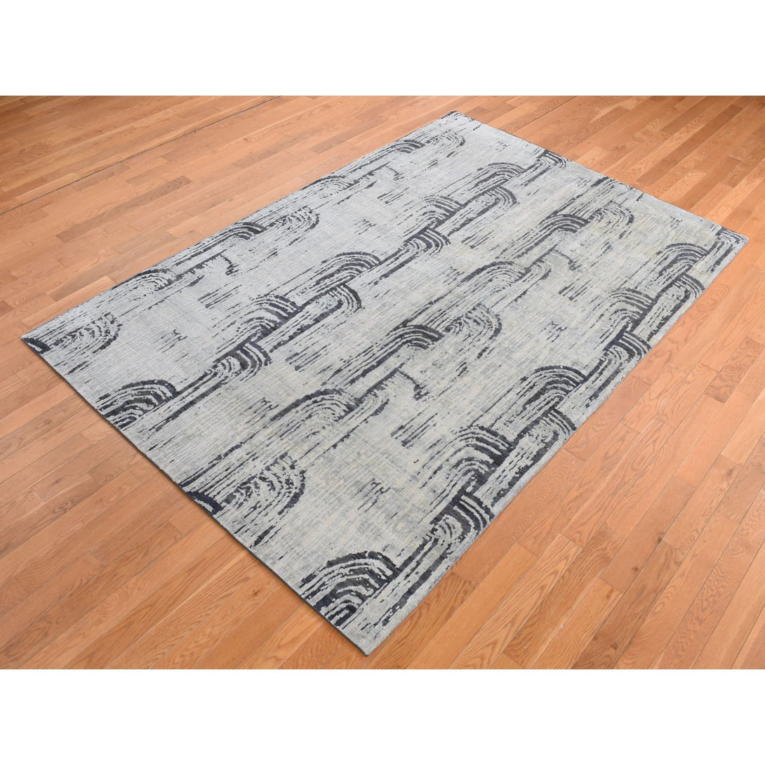 Hand Knotted Modern Area Rug > Design# CCSR80994 > Size: 6'-0" x 9'-0"