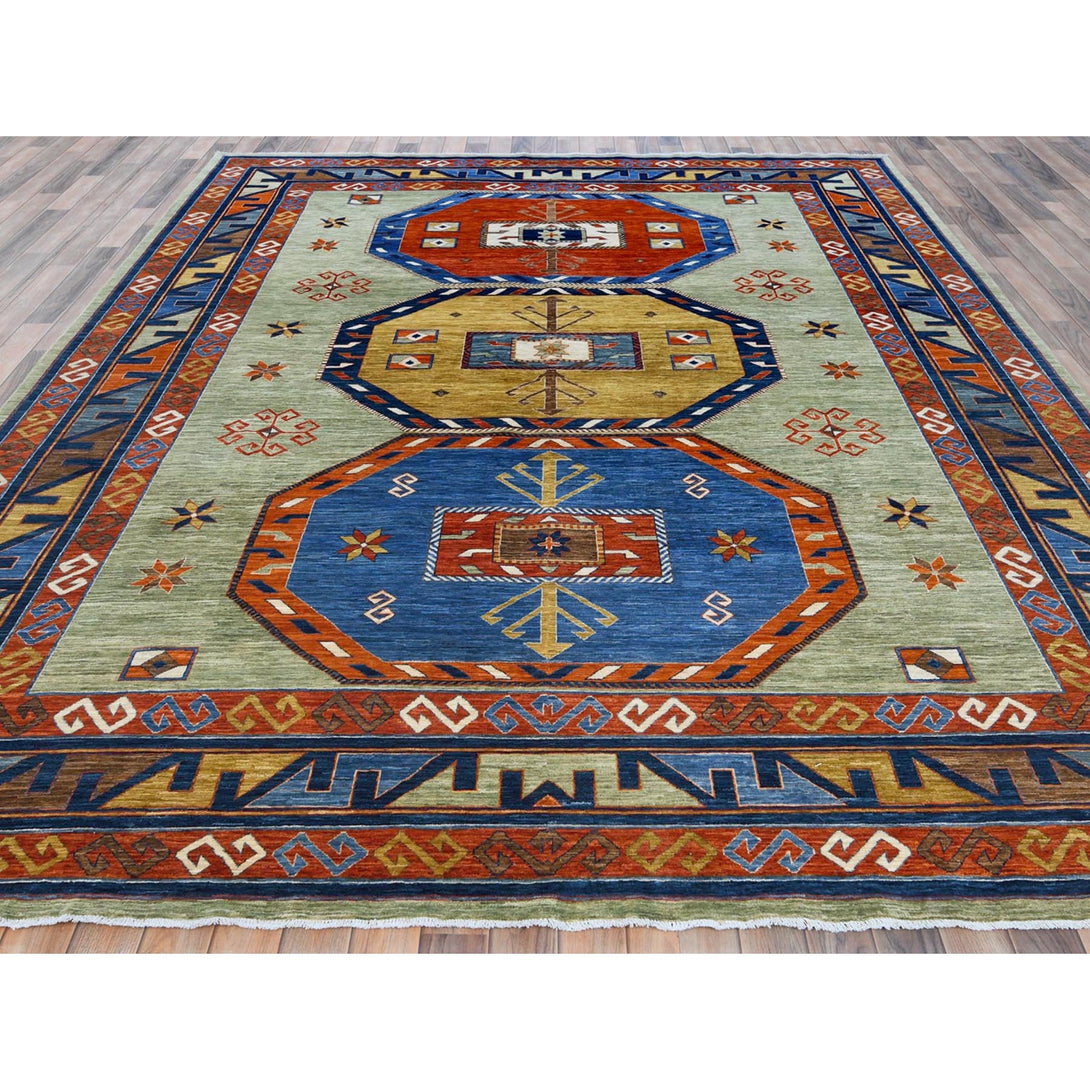 Handmade Kazak Area Rug > Design# CCSR81275 > Size: 9'-2" x 11'-9"
