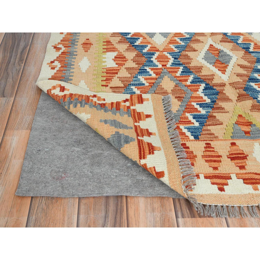 Handmade Flat Weave Area Rug > Design# CCSR81297 > Size: 3'-8" x 5'-10"