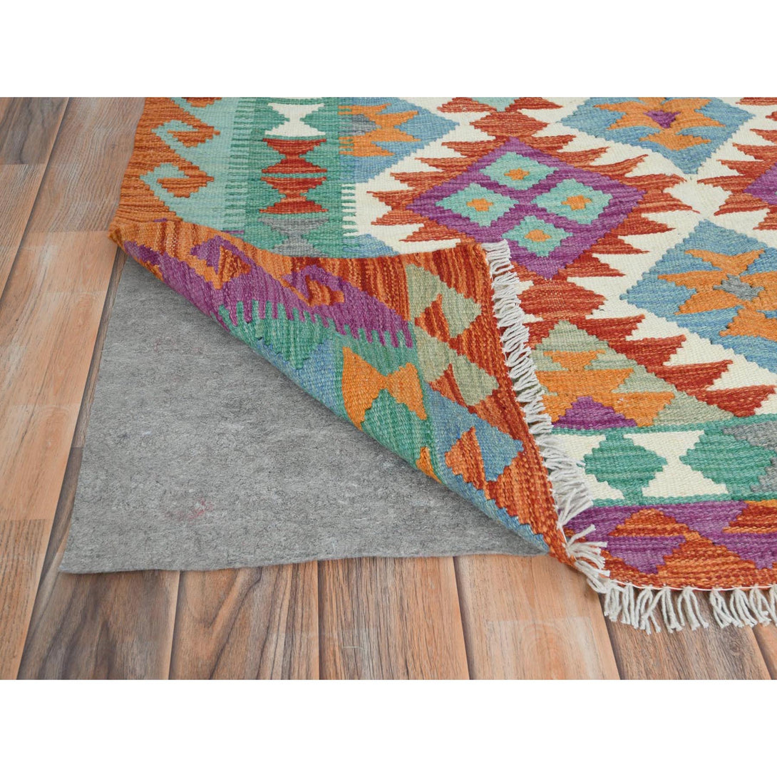 Handmade Flat Weave Area Rug > Design# CCSR81304 > Size: 4'-0" x 6'-0"