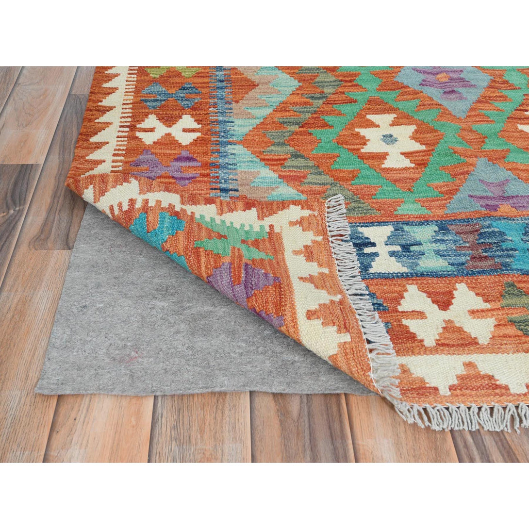 Handmade Flat Weave Area Rug > Design# CCSR81305 > Size: 4'-0" x 6'-0"