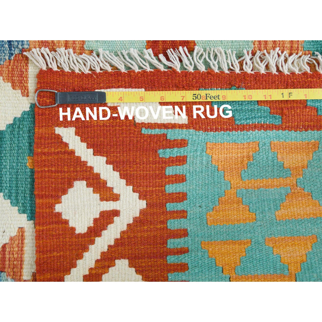 Handmade Flat Weave Area Rug > Design# CCSR81312 > Size: 4'-2" x 5'-10"