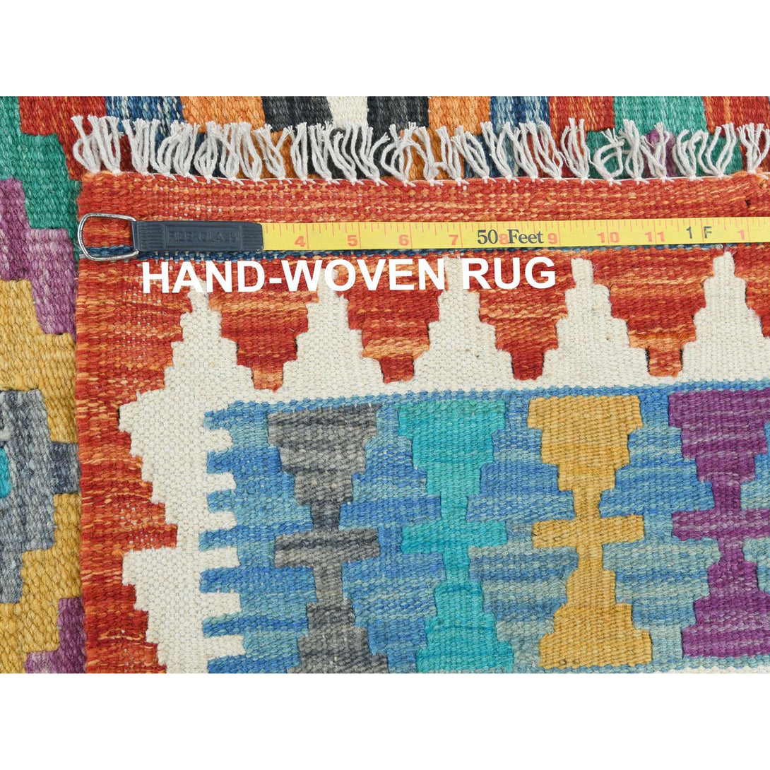 Handmade Flat Weave Area Rug > Design# CCSR81322 > Size: 4'-1" x 6'-1"