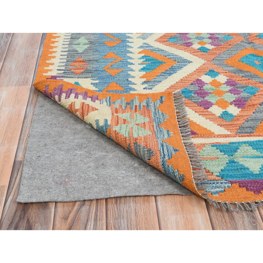 Handmade Flat Weave Area Rug > Design# CCSR81336 > Size: 4'-4" x 6'-4"
