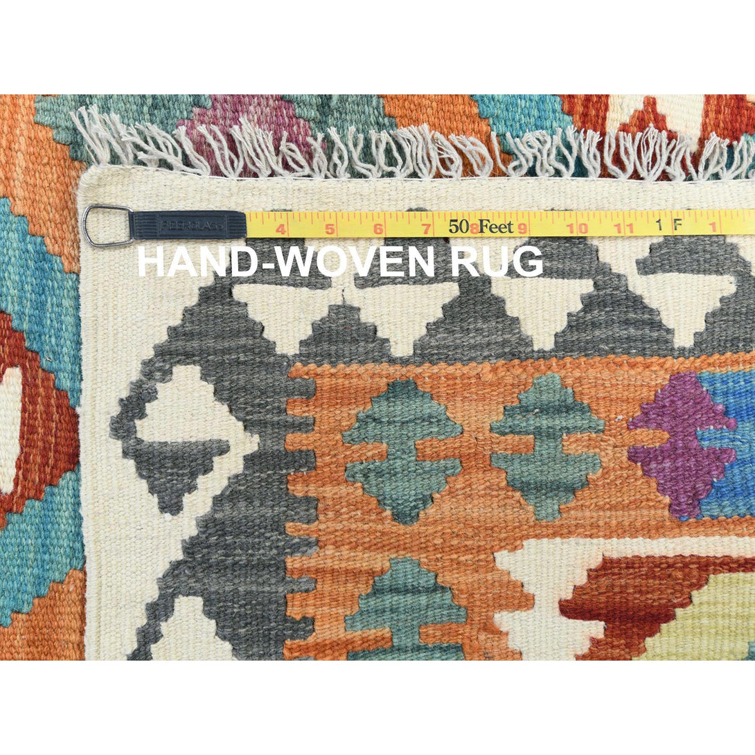 Handmade Flat Weave Area Rug > Design# CCSR81364 > Size: 4'-2" x 6'-2"