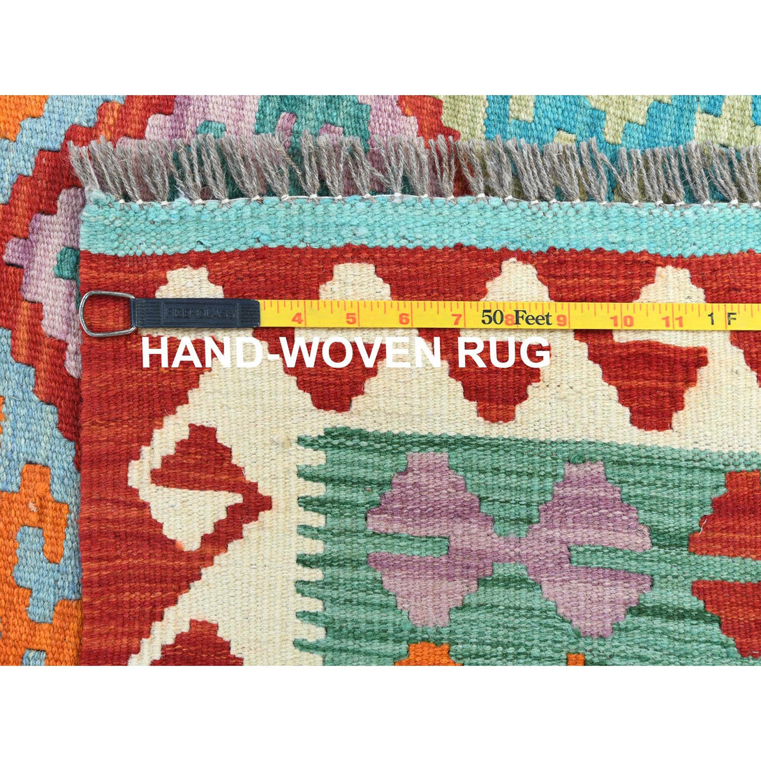 Handmade Flat Weave Area Rug > Design# CCSR81381 > Size: 4'-1" x 6'-2"
