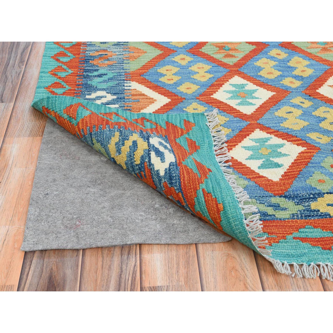 Handmade Flat Weave Area Rug > Design# CCSR81387 > Size: 4'-3" x 5'-9"