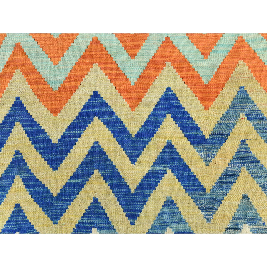 Handmade Flat Weave Area Rug > Design# CCSR81585 > Size: 6'-6" x 9'-3"