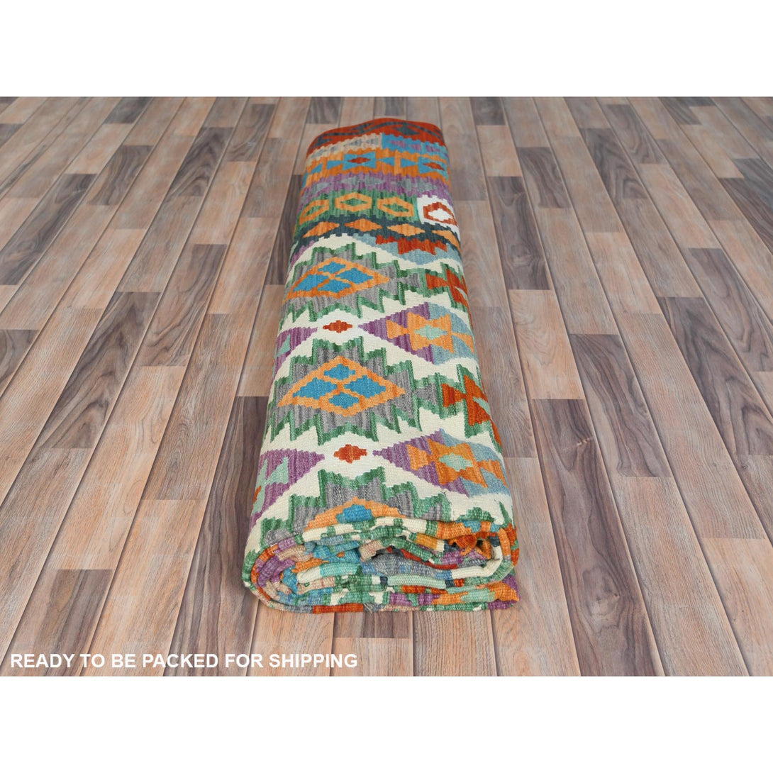 Handmade Flat Weave Area Rug > Design# CCSR81600 > Size: 9'-10" x 13'-2"