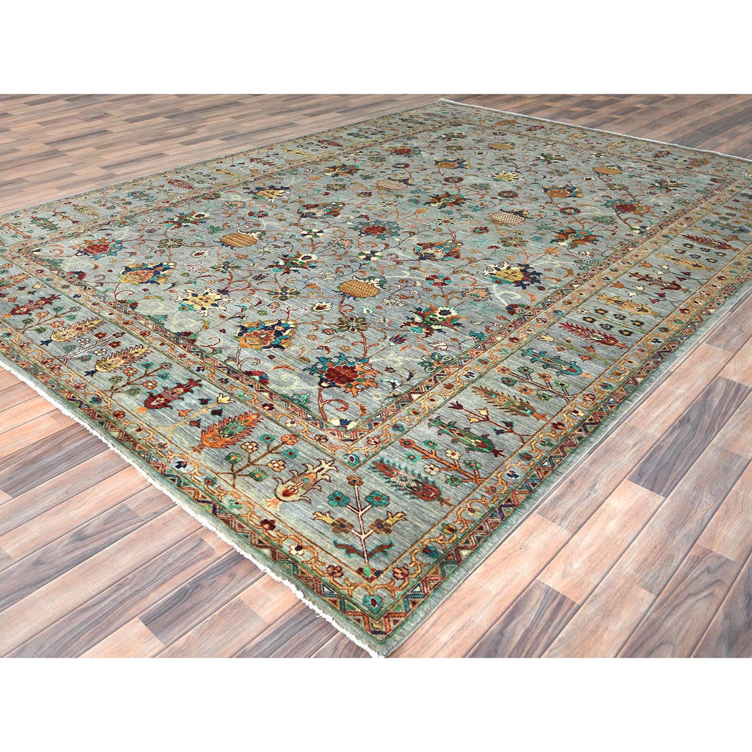 Handmade rugs, Carpet Culture Rugs, Rugs NYC, Hand Knotted Oushak And Peshawar Area Rug > Design# CCSR82883 > Size: 8'-10" x 12'-2"