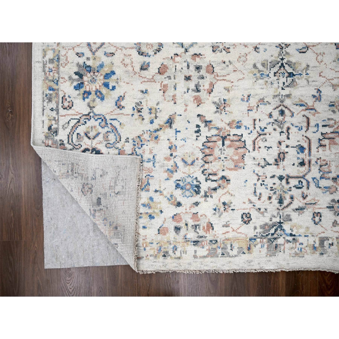 Handmade rugs, Carpet Culture Rugs, Rugs NYC, Hand Knotted Oushak And Peshawar Area Rug > Design# CCSR84363 > Size: 9'-9" x 14'-0"