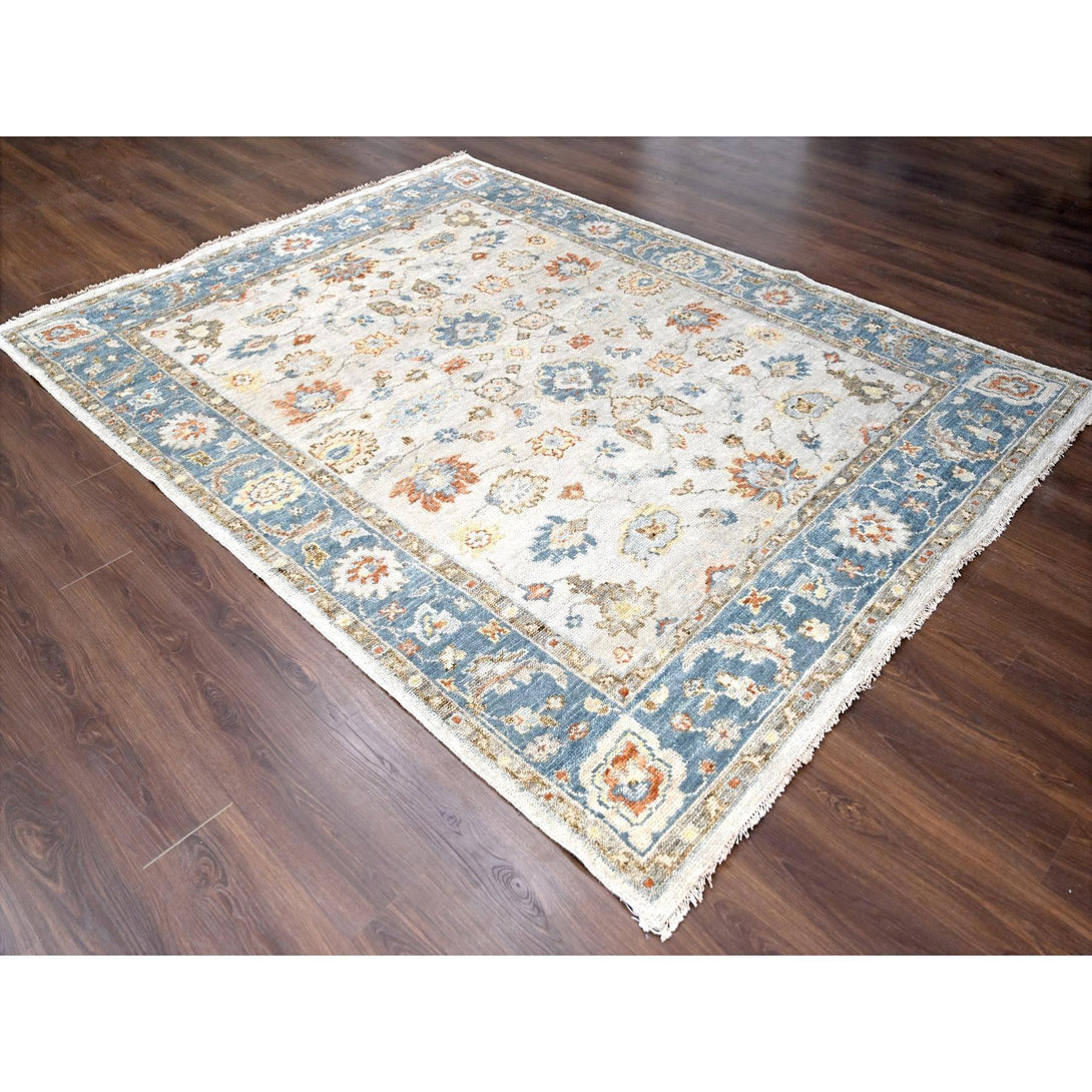 Handmade rugs, Carpet Culture Rugs, Rugs NYC, Hand Knotted Oushak And Peshawar Area Rug > Design# CCSR84367 > Size: 7'-10" x 10'-0"