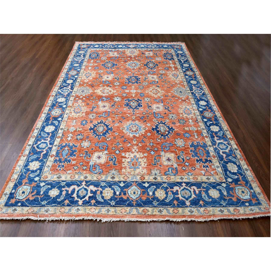 Handmade rugs, Carpet Culture Rugs, Rugs NYC, Hand Knotted Oushak And Peshawar Area Rug > Design# CCSR84371 > Size: 9'-10" x 14'-0"