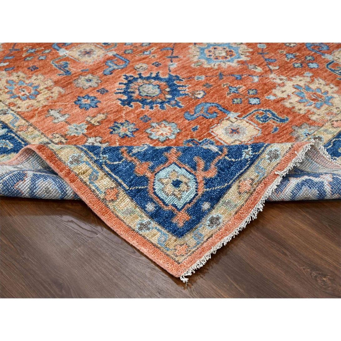 Handmade rugs, Carpet Culture Rugs, Rugs NYC, Hand Knotted Oushak And Peshawar Area Rug > Design# CCSR84371 > Size: 9'-10" x 14'-0"