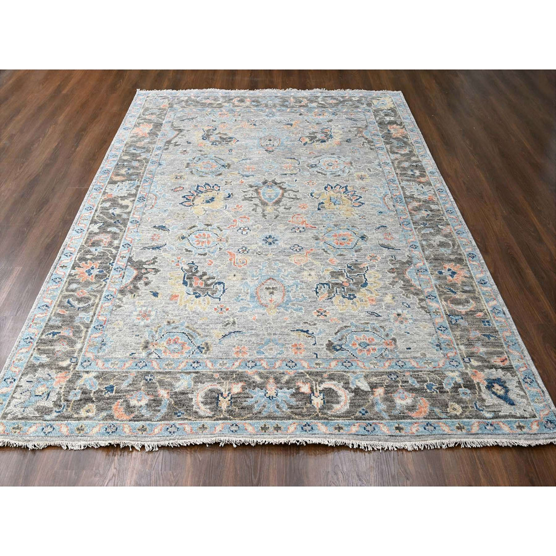 Handmade rugs, Carpet Culture Rugs, Rugs NYC, Hand Knotted Oushak And Peshawar Area Rug > Design# CCSR84420 > Size: 8'-9" x 11'-9"