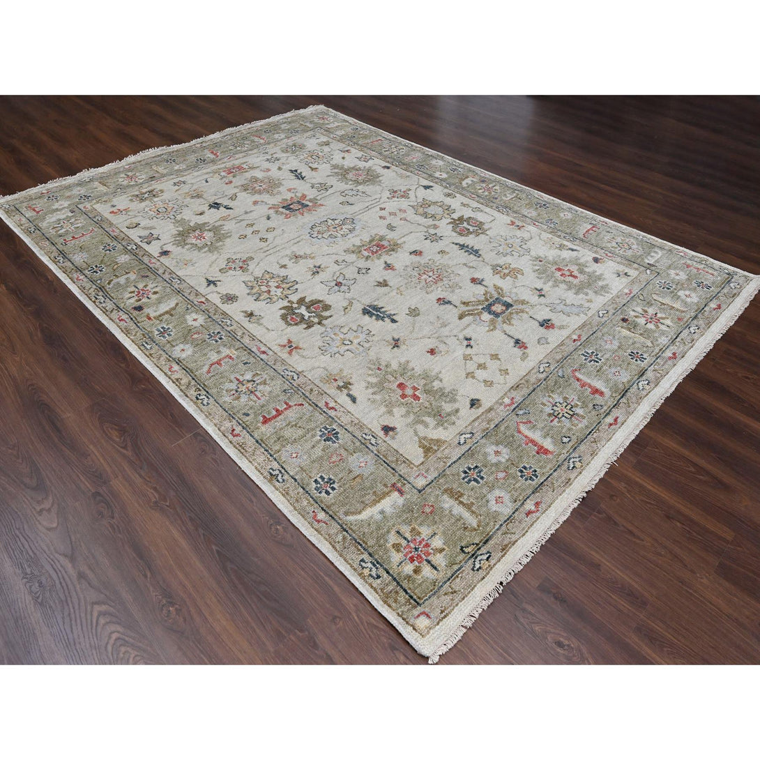 Handmade rugs, Carpet Culture Rugs, Rugs NYC, Hand Knotted Oushak And Peshawar Area Rug > Design# CCSR84424 > Size: 9'-0" x 11'-9"