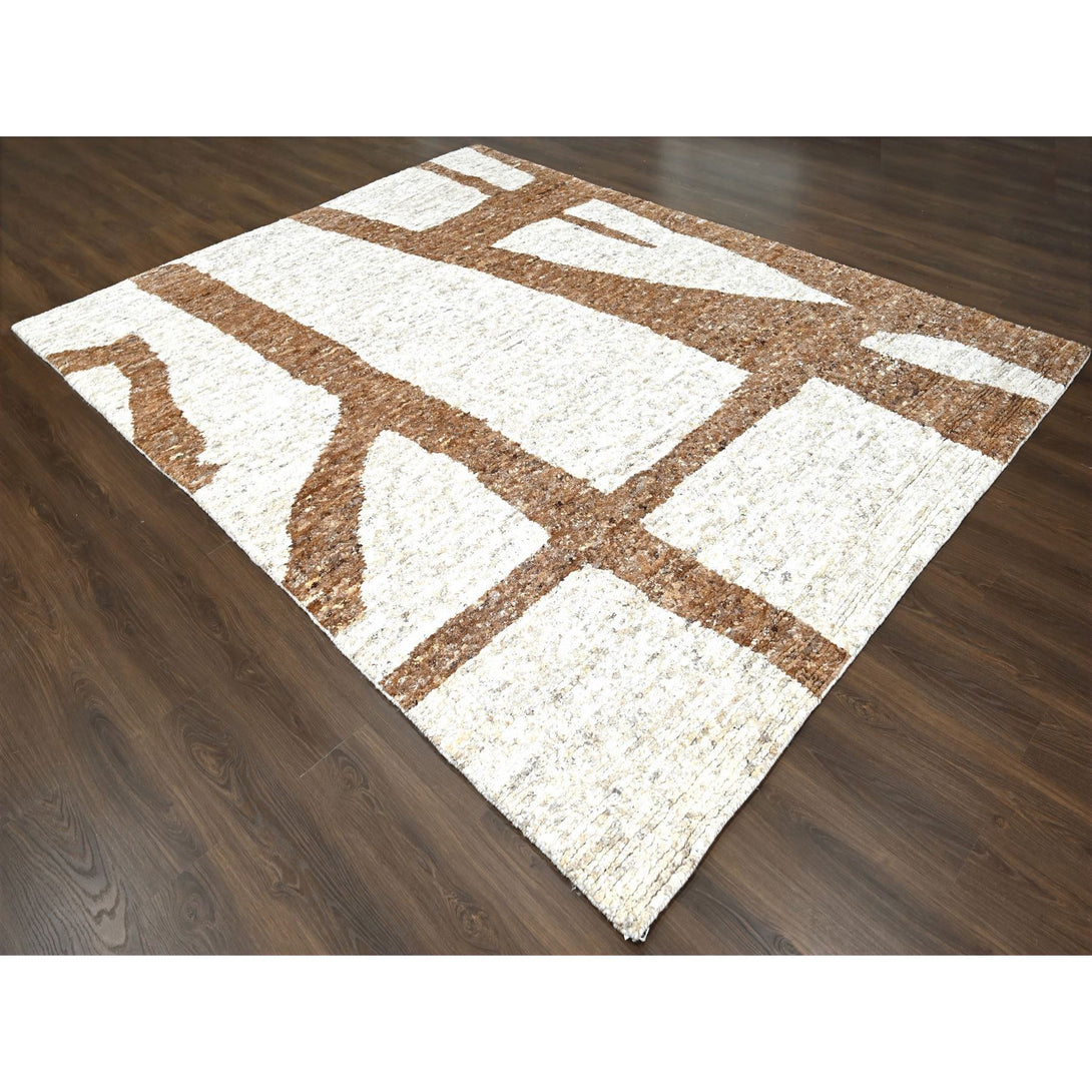 Hand Knotted Modern Area Rug > Design# CCSR84539 > Size: 9'-2" x 11'-9"