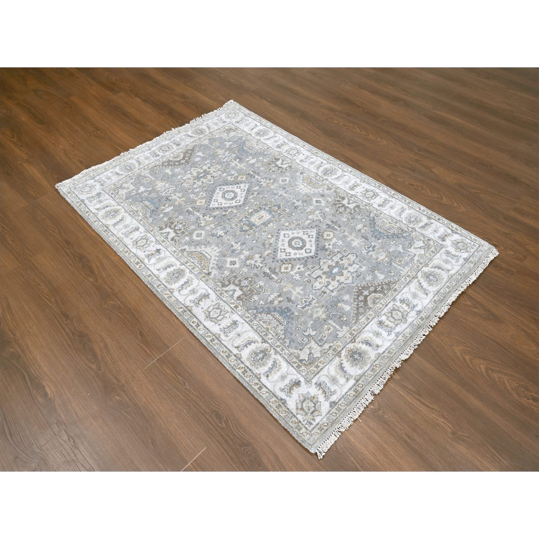 Hand Knotted Decorative Rugs Area Rug > Design# CCSR84550 > Size: 4'-1" x 6'-0"
