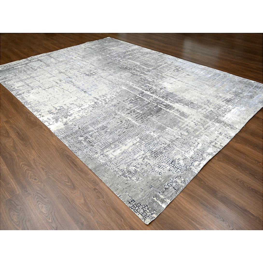 Hand Knotted Modern Area Rug > Design# CCSR84590 > Size: 10'-0" x 13'-9"