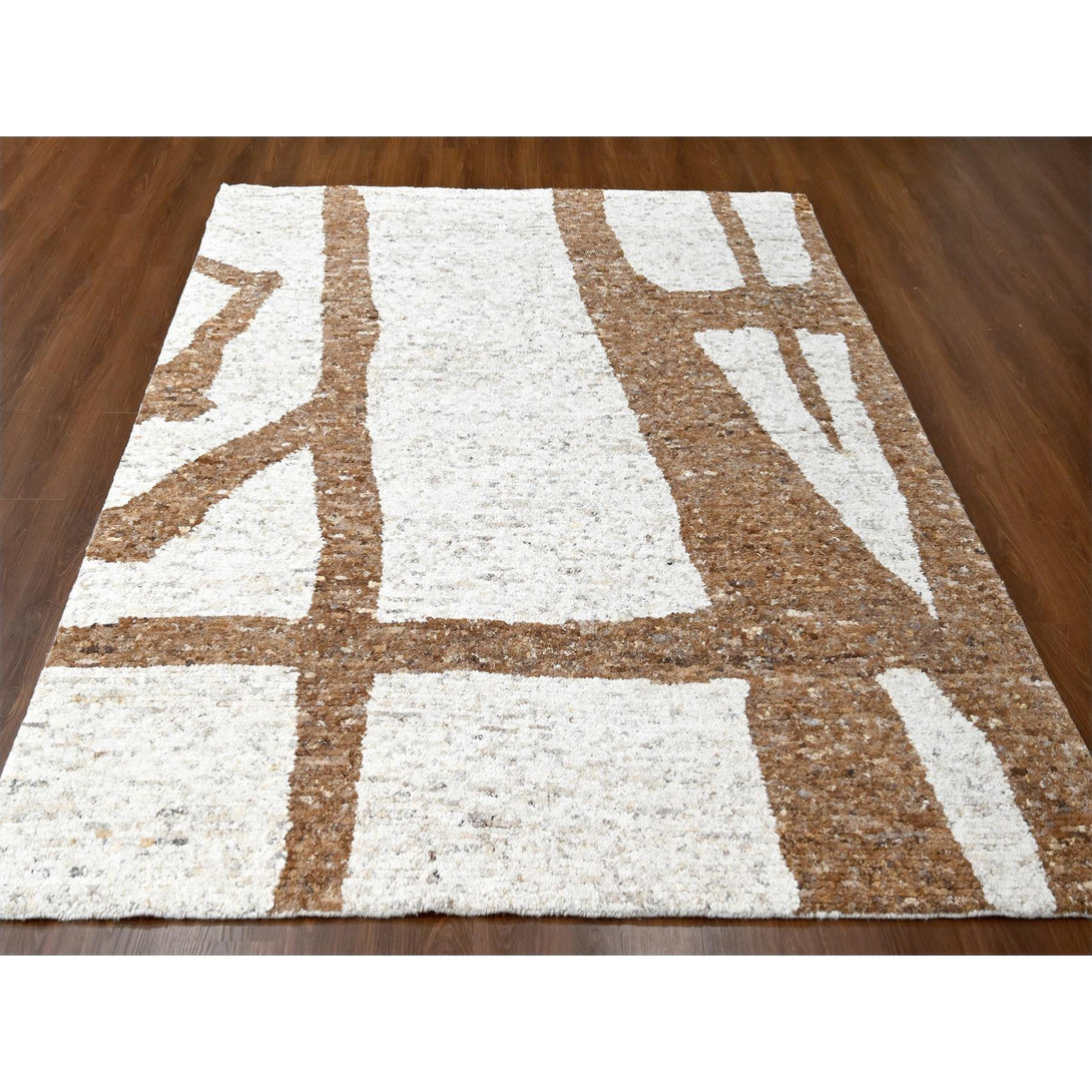 Hand Knotted Modern Area Rug > Design# CCSR84622 > Size: 8'-1" x 9'-10"
