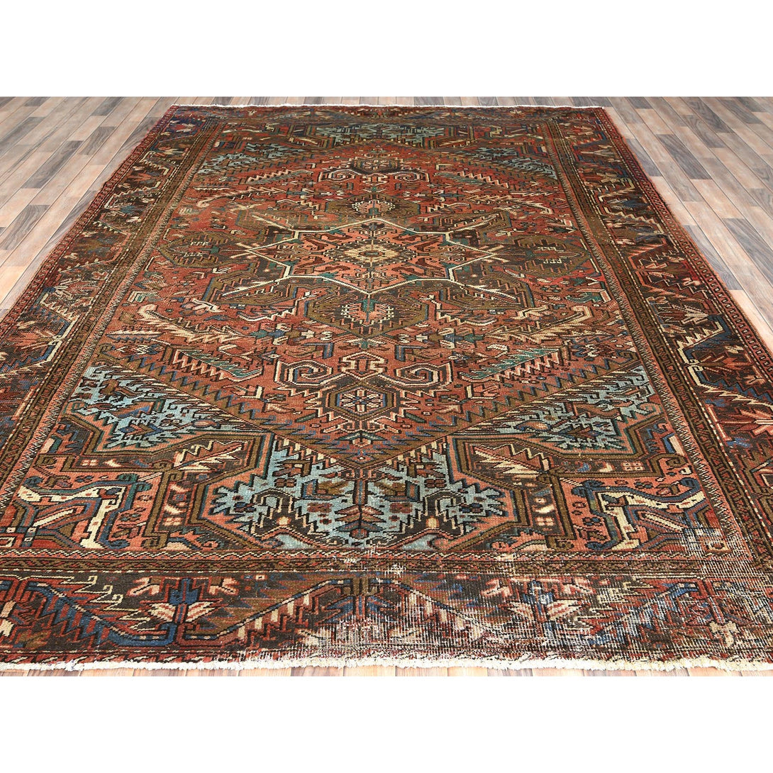 Handmade rugs, Carpet Culture Rugs, Rugs NYC, Hand Knotted Heriz Area Rug > Design# CCSR85257 > Size: 7'-6" x 11'-3"