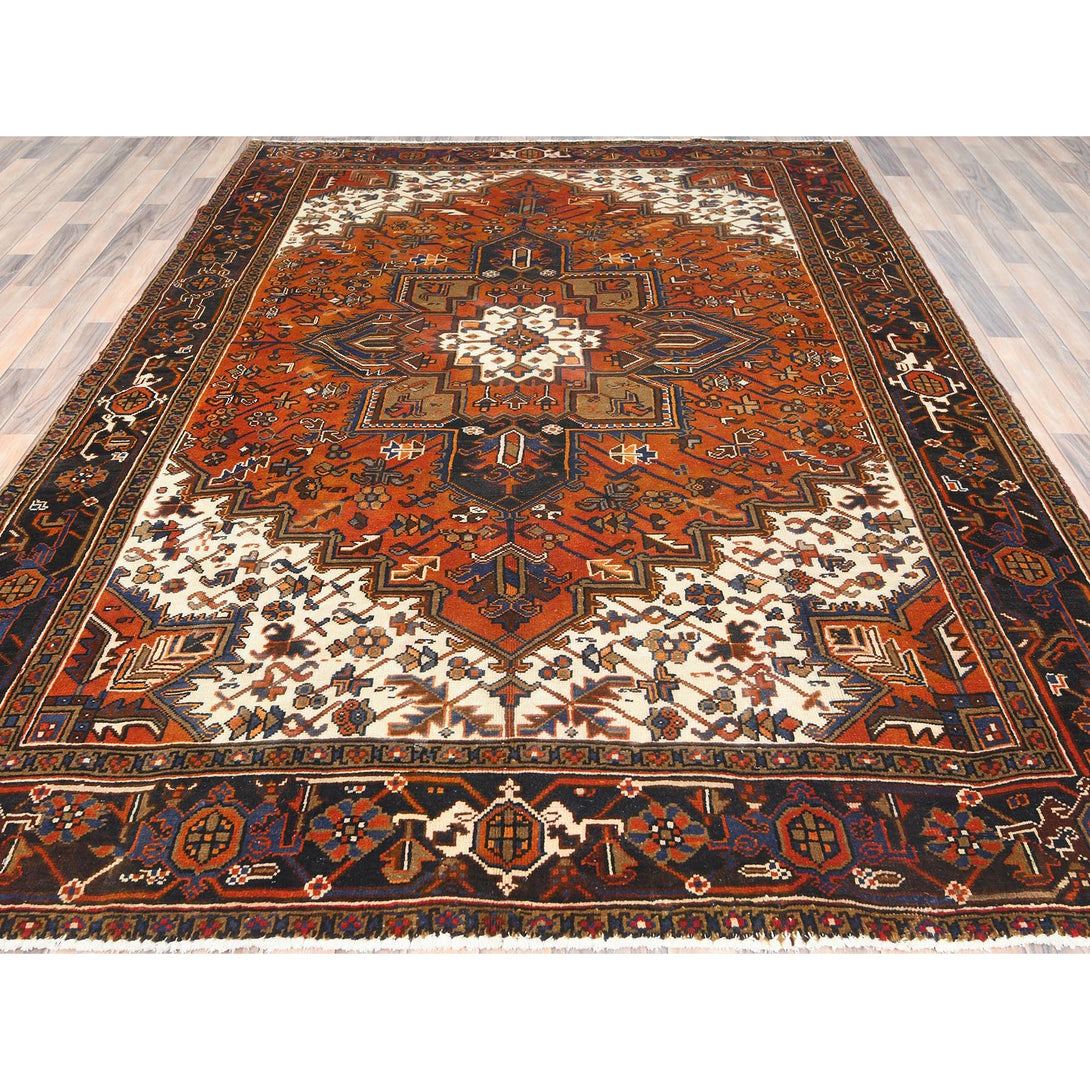 Handmade rugs, Carpet Culture Rugs, Rugs NYC, Hand Knotted Heriz Area Rug > Design# CCSR85268 > Size: 7'-4" x 9'-4"