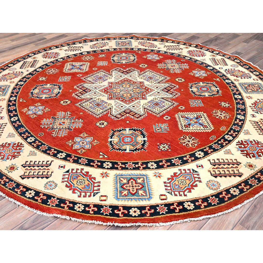 Handmade Kazak Area Rug > Design# CCSR85425 > Size: 8'-0" x 8'-0"