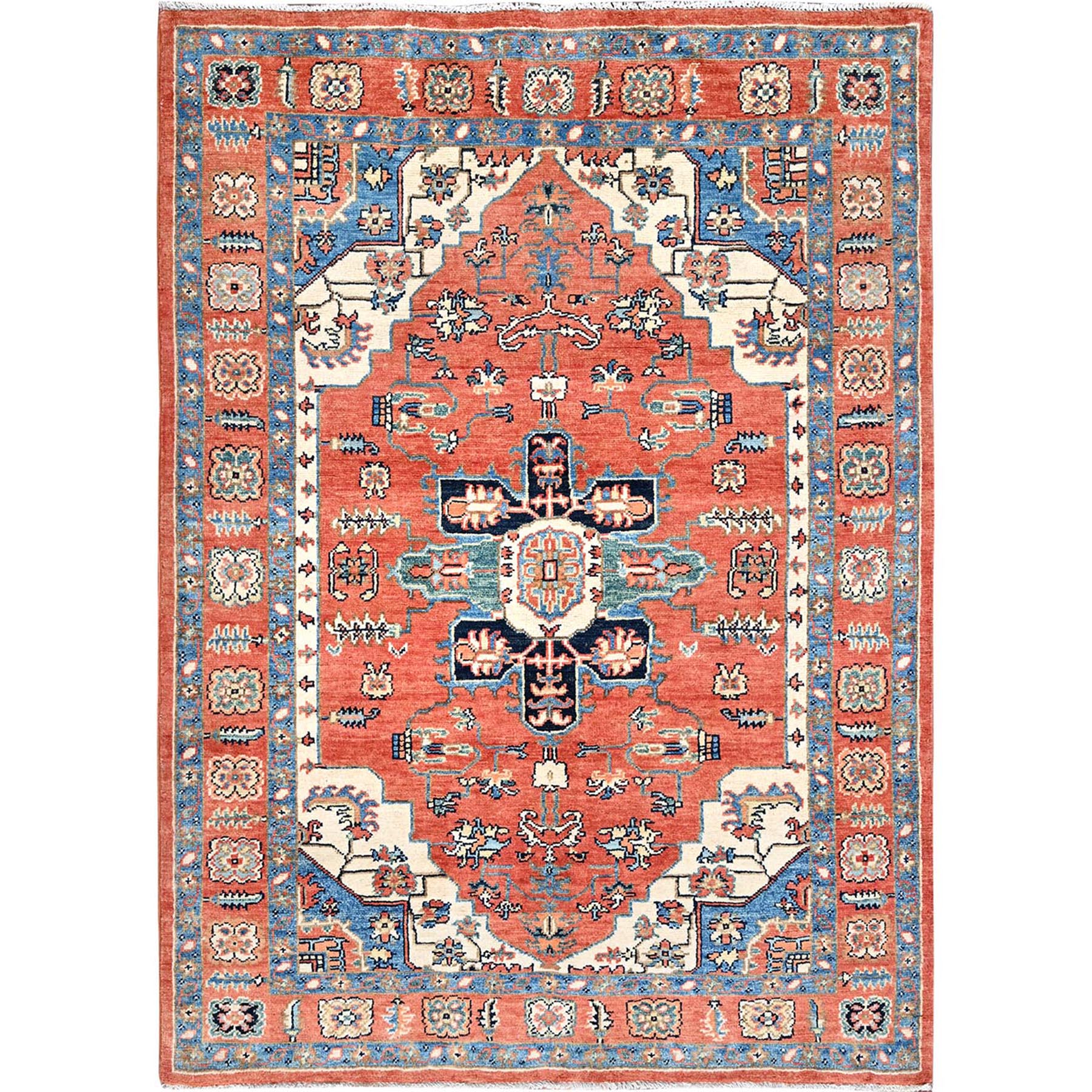 Hand Knotted Decorative Rugs Area Rug > Design# CCSR85491 > Size: 4'-1" x 5'-6"