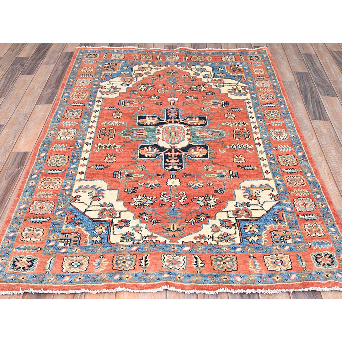 Hand Knotted Decorative Rugs Area Rug > Design# CCSR85491 > Size: 4'-1" x 5'-6"