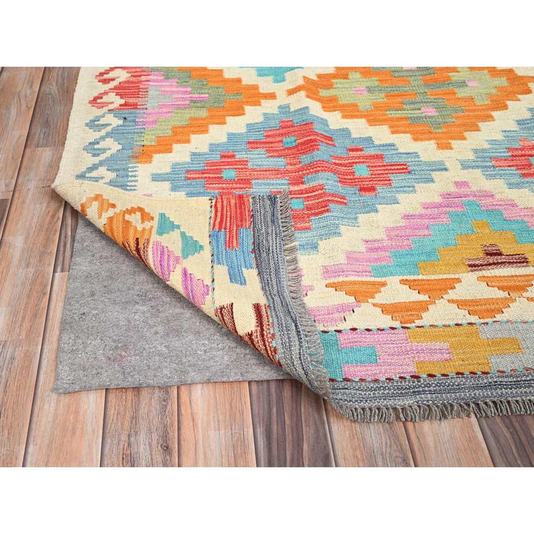 Handmade Flat Weave Area Rug > Design# CCSR85720 > Size: 6'-8" x 9'-10"