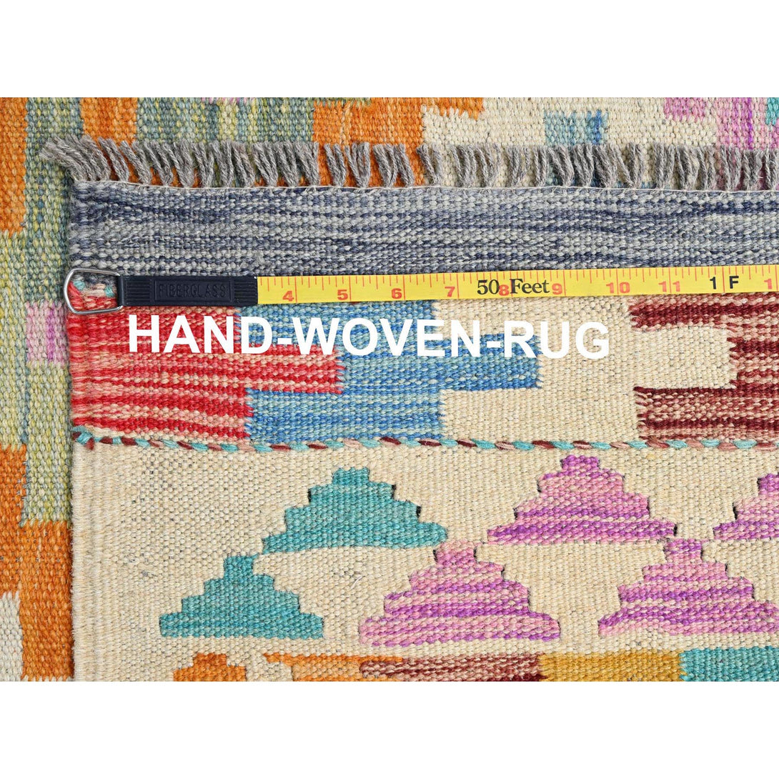 Handmade Flat Weave Area Rug > Design# CCSR85720 > Size: 6'-8" x 9'-10"
