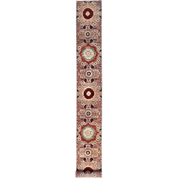 Handmade Mamluk Runner > Design# CCSR85846 > Size: 2'-4" x 24'-8"