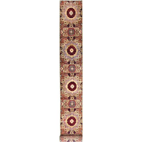 Handmade Mamluk Runner > Design# CCSR85847 > Size: 2'-4" x 24'-7"