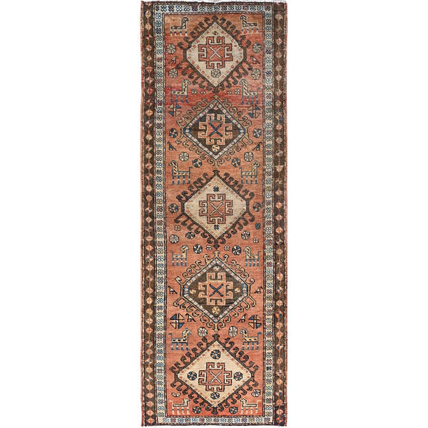 Hand Knotted  Rectangle Runner > Design# CCSR85941 > Size: 3'-6" x 9'-8"