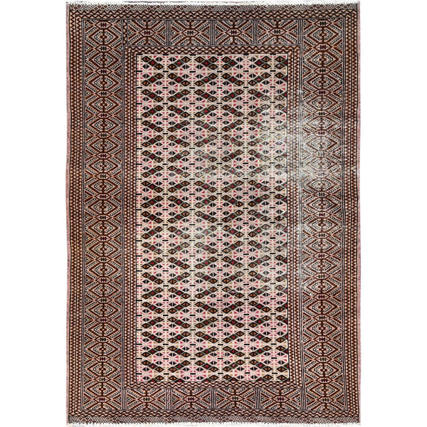 Hand Knotted  Rectangle Area Rug > Design# CCSR86057 > Size: 4'-4" x 6'-1"