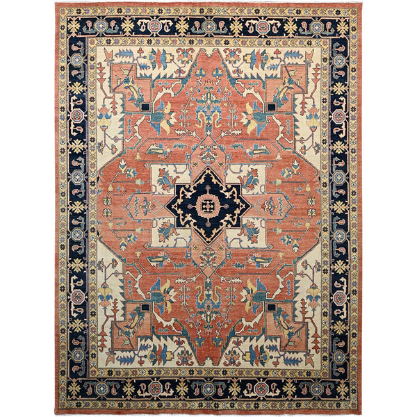 Hand Knotted  Rectangle Area Rug > Design# CCSR86198 > Size: 9'-1" x 11'-7"