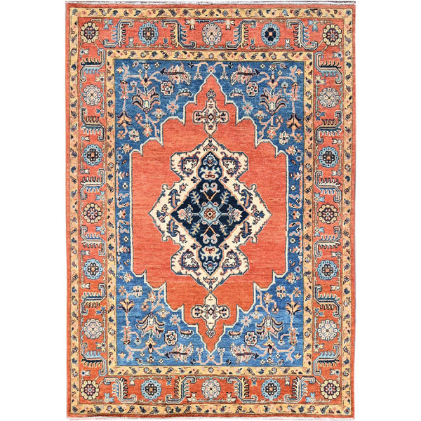 Hand Knotted  Rectangle Area Rug > Design# CCSR86384 > Size: 4'-9" x 6'-6"