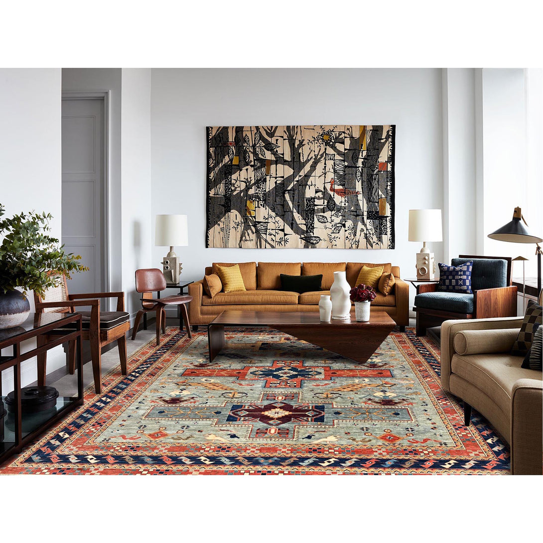Hand Knotted  Rectangle Area Rug > Design# CCSR86421 > Size: 12'-0" x 14'-6"